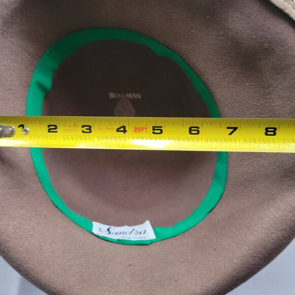 Sandra Bollman NY Neutral-Toned Tan Felt Mesh Fascinator Hat - Picture 2 of 14